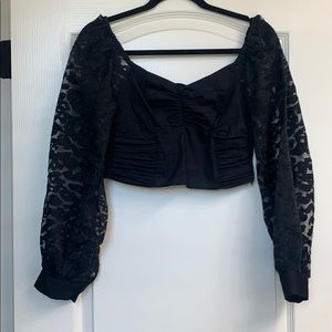Black Zara Going Out Crop Top